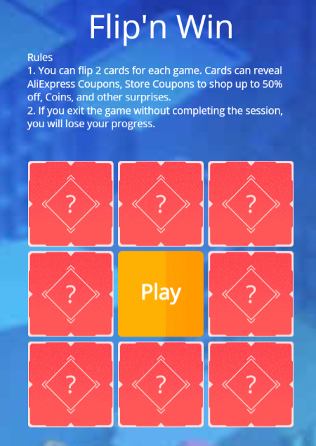 Aliexpress vymena kuponu coupons coins 11 11 2019 Flip and win